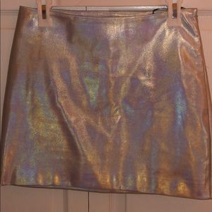super cute metallic skirt from forever 21!